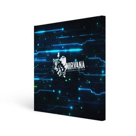 Холст квадратный с принтом Схема Nirvana (Курт Кобейн) , 100% ПВХ |  | kurt cobain | микросхема | нирвана | плата