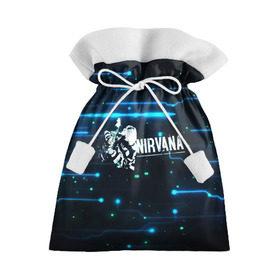 Подарочный 3D мешок с принтом Схема Nirvana (Курт Кобейн) , 100% полиэстер | Размер: 29*39 см | Тематика изображения на принте: kurt cobain | микросхема | нирвана | плата