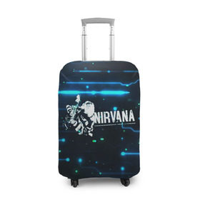 Чехол для чемодана 3D с принтом Схема Nirvana (Курт Кобейн) , 86% полиэфир, 14% спандекс | двустороннее нанесение принта, прорези для ручек и колес | kurt cobain | микросхема | нирвана | плата