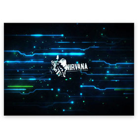 Поздравительная открытка с принтом Схема Nirvana (Курт Кобейн) , 100% бумага | плотность бумаги 280 г/м2, матовая, на обратной стороне линовка и место для марки
 | Тематика изображения на принте: kurt cobain | микросхема | нирвана | плата