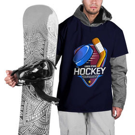 Накидка на куртку 3D с принтом Hockey , 100% полиэстер |  | Тематика изображения на принте: bandy | hockey | клюшка | коньки | лед | спорт | хоккей
