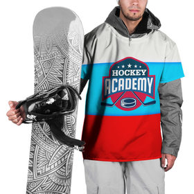 Накидка на куртку 3D с принтом Академия хоккея , 100% полиэстер |  | bandy | hockey | клюшка | коньки | лед | россия | русский хоккей | спорт | хоккей