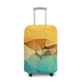 Чехол для чемодана 3D с принтом Битва геометрий , 86% полиэфир, 14% спандекс | двустороннее нанесение принта, прорези для ручек и колес | polygon | абстракция | геометрия | текстуры | треугольники