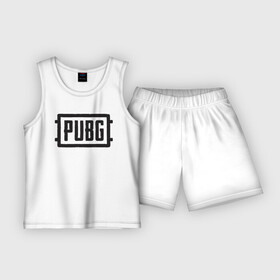 Детская пижама с шортами хлопок с принтом PUBG Логотип игры ,  |  | battlegrounds | playerunknown | playerunknowns battlegrounds | pubg | steam | игры | новинки | пабг | пубг | шутер