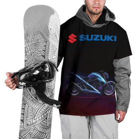 Накидка на куртку 3D с принтом Suzuki , 100% полиэстер |  | Тематика изображения на принте: suzuki | байк | мотик | мото | мотоцикл | спортбайк | сузуки