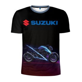 Мужская футболка 3D спортивная с принтом Suzuki , 100% полиэстер с улучшенными характеристиками | приталенный силуэт, круглая горловина, широкие плечи, сужается к линии бедра | Тематика изображения на принте: suzuki | байк | мотик | мото | мотоцикл | спортбайк | сузуки