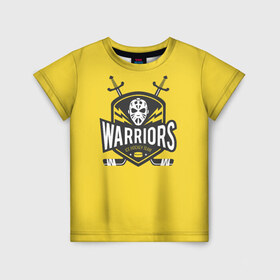 Детская футболка 3D с принтом Warriors , 100% гипоаллергенный полиэфир | прямой крой, круглый вырез горловины, длина до линии бедер, чуть спущенное плечо, ткань немного тянется | 