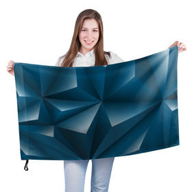 Флаг 3D с принтом 3d triangles , 100% полиэстер | плотность ткани — 95 г/м2, размер — 67 х 109 см. Принт наносится с одной стороны | 