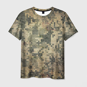 Мужская футболка 3D с принтом Khaki 2 , 100% полиэфир | прямой крой, круглый вырез горловины, длина до линии бедер | армейская | военная | камуфляж | хаки
