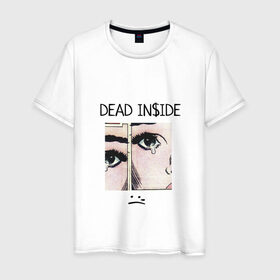 Мужская футболка хлопок с принтом Dead Inside / Мертвый Внутри , 100% хлопок | прямой крой, круглый вырез горловины, длина до линии бедер, слегка спущенное плечо. | skate | swag | top | trend | мерч