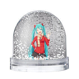 Снежный шар с принтом Хацуне Мику , Пластик | Изображение внутри шара печатается на глянцевой фотобумаге с двух сторон | anime | hatsune miku | vokaloid | абстракция | аниме | арт | вокалоид | девyшка | кубики | пиксели | хацуне мику