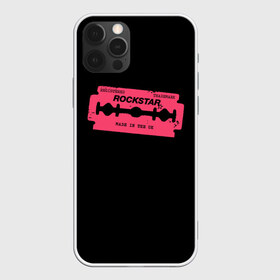 Чехол для iPhone 12 Pro Max с принтом Rockstar Razor , Силикон |  | Тематика изображения на принте: auto | dead | grand | red | redemption | theft | бритва | гта | лезвие | рокстар