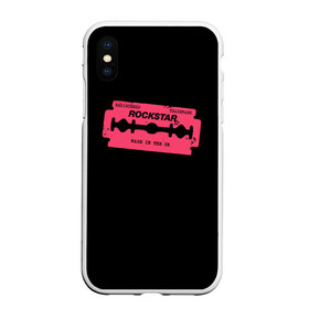 Чехол для iPhone XS Max матовый с принтом Rockstar Razor , Силикон | Область печати: задняя сторона чехла, без боковых панелей | auto | dead | grand | red | redemption | theft | бритва | гта | лезвие | рокстар