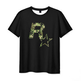 Мужская футболка 3D с принтом Rockstar , 100% полиэфир | прямой крой, круглый вырез горловины, длина до линии бедер | auto | dead | grand | gta | red | redemption | theft | гта | рокстар