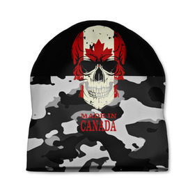 Шапка 3D с принтом Made in Canada , 100% полиэстер | универсальный размер, печать по всей поверхности изделия | camouflage | made in canada | skull | абстракция | города | камуфляж | канада | нация | страны | текстуры | череп