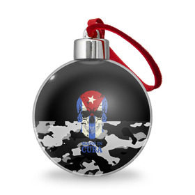 Ёлочный шар с принтом Made in Cuba , Пластик | Диаметр: 77 мм | Тематика изображения на принте: camouflage | made in cuba | skull | абстракция | города | камуфляж | куба | нация | страны | текстуры | череп