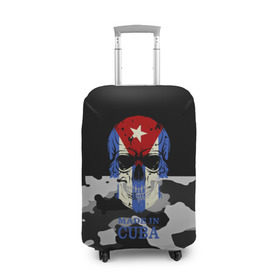 Чехол для чемодана 3D с принтом Made in Cuba , 86% полиэфир, 14% спандекс | двустороннее нанесение принта, прорези для ручек и колес | camouflage | made in cuba | skull | абстракция | города | камуфляж | куба | нация | страны | текстуры | череп