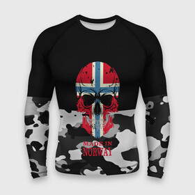 Мужской рашгард 3D с принтом Made in Norway ,  |  | Тематика изображения на принте: camouflage | made in norway | skull | абстракция | города | камуфляж | нация | норвегия | страны | текстуры | череп