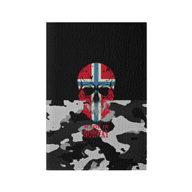 Обложка для паспорта матовая кожа с принтом Made in Norway , натуральная матовая кожа | размер 19,3 х 13,7 см; прозрачные пластиковые крепления | camouflage | made in norway | skull | абстракция | города | камуфляж | нация | норвегия | страны | текстуры | череп