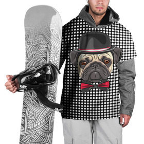Накидка на куртку 3D с принтом Mr. Pug , 100% полиэстер |  | animal | dog | pet | pug | puppy | арт | горошек | джентльмен | животные | кружочки | мопс | мопсик | пес | собаки | текстура | французский бульдог