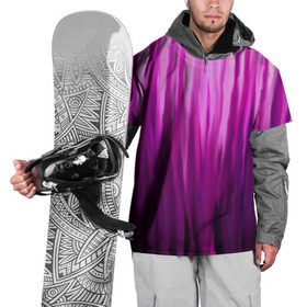 Накидка на куртку 3D с принтом фиолетово-черные краски , 100% полиэстер |  | color | violet | акварель | краски | полосы | фиолетовый | цвет | черный | ярко