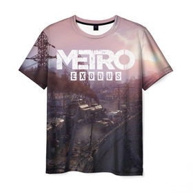 Мужская футболка 3D с принтом METRO , 100% полиэфир | прямой крой, круглый вырез горловины, длина до линии бедер | Тематика изображения на принте: metro | metro exodus | метро