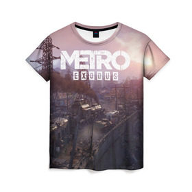 Женская футболка 3D с принтом METRO , 100% полиэфир ( синтетическое хлопкоподобное полотно) | прямой крой, круглый вырез горловины, длина до линии бедер | metro | metro exodus | метро