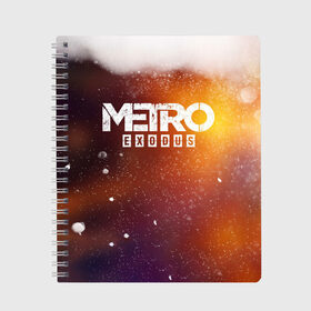 Тетрадь с принтом МЕТРО , 100% бумага | 48 листов, плотность листов — 60 г/м2, плотность картонной обложки — 250 г/м2. Листы скреплены сбоку удобной пружинной спиралью. Уголки страниц и обложки скругленные. Цвет линий — светло-серый
 | metro | metro exodus | метро