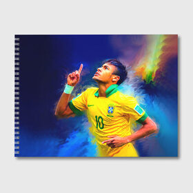 Альбом для рисования с принтом Neymar , 100% бумага
 | матовая бумага, плотность 200 мг. | Тематика изображения на принте: neymar | неймар | сборная бразилии