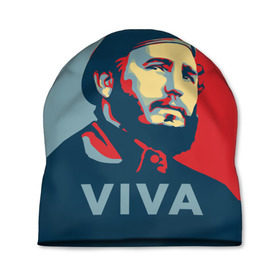 Шапка 3D с принтом Фидель Кастро , 100% полиэстер | универсальный размер, печать по всей поверхности изделия | cuba | fidel | диктатор | коммунизм | куба | президент | фидель