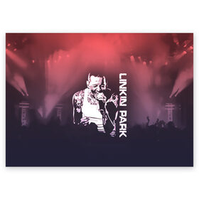 Поздравительная открытка с принтом Linkin Park (Честер) , 100% бумага | плотность бумаги 280 г/м2, матовая, на обратной стороне линовка и место для марки
 | Тематика изображения на принте: bennington | chester | linkin park | альтернативный метал | альтернативный рок | беннингтон | группа | линкин парк | музыкант | ню метал | певец | рок | рэп | рэп рок | честер | электроник рок