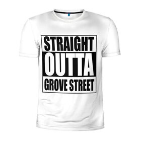 Мужская футболка 3D спортивная с принтом Straight Outta Grove Street , 100% полиэстер с улучшенными характеристиками | приталенный силуэт, круглая горловина, широкие плечи, сужается к линии бедра | grand the auto | grove street | gta | san andreas | straight outta grove street