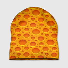 Шапка 3D с принтом Сыр , 100% полиэстер | универсальный размер, печать по всей поверхности изделия | еда | сыр