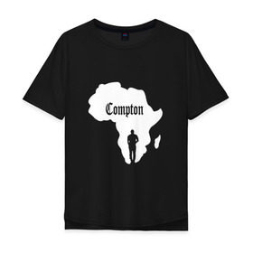 Мужская футболка хлопок Oversize с принтом Африка, Compton, K. Lamar , 100% хлопок | свободный крой, круглый ворот, “спинка” длиннее передней части | 