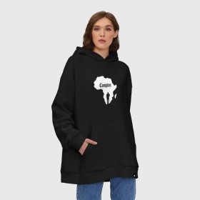 Худи SuperOversize хлопок с принтом Африка, Compton, K. Lamar , 70% хлопок, 30% полиэстер, мягкий начес внутри | карман-кенгуру, эластичная резинка на манжетах и по нижней кромке, двухслойный капюшон
 | 