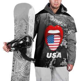 Накидка на куртку 3D с принтом USA , 100% полиэстер |  | united states | united states of america | yankeeland | америка | планета | сша | язык