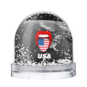 Водяной шар с принтом USA , Пластик | Изображение внутри шара печатается на глянцевой фотобумаге с двух сторон | united states | united states of america | yankeeland | америка | планета | сша | язык