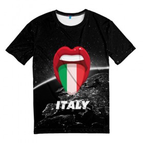 Мужская футболка 3D с принтом Italy , 100% полиэфир | прямой крой, круглый вырез горловины, длина до линии бедер | earth | italy | италия | страны