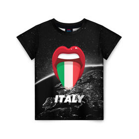 Детская футболка 3D с принтом Italy , 100% гипоаллергенный полиэфир | прямой крой, круглый вырез горловины, длина до линии бедер, чуть спущенное плечо, ткань немного тянется | earth | italy | италия | страны
