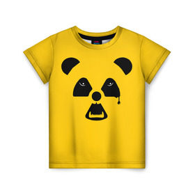 Детская футболка 3D с принтом Радиоактивная природа , 100% гипоаллергенный полиэфир | прямой крой, круглый вырез горловины, длина до линии бедер, чуть спущенное плечо, ткань немного тянется | panda | wwf | глаза | панда | радиация | экология