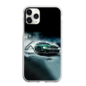 Чехол для iPhone 11 Pro Max матовый с принтом Призрачный Ford Mustang , Силикон |  | ford | mustang | авто | автомобиль | блатная | замок | зеленый | иномарка | крутая | марка | машина | мустанг | пацанский таз | поводок | прикольная | седан | тачила | тачка | туман | форд | цепь