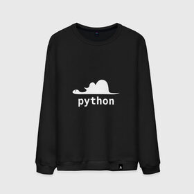 Мужской свитшот хлопок с принтом Питон - язык программирования , 100% хлопок |  | Тематика изображения на принте: php | python | питон | программирование | слон