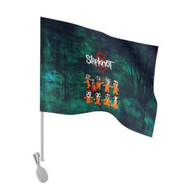 Флаг для автомобиля с принтом Группа Slipknot , 100% полиэстер | Размер: 30*21 см | slipknot | альтернативный метал | грув метал | комбинезон | маска | метал | мрачный | ню метал | рок