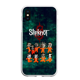 Чехол для iPhone XS Max матовый с принтом Группа Slipknot , Силикон | Область печати: задняя сторона чехла, без боковых панелей | slipknot | альтернативный метал | грув метал | комбинезон | маска | метал | мрачный | ню метал | рок