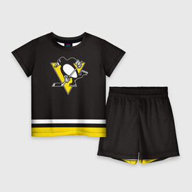 Детский костюм с шортами 3D с принтом Pittsburgh Penguins 2017 ,  |  | nhl | pittsburgh penguins | спорт | хоккей