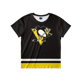 Детская футболка 3D с принтом Pittsburgh Penguins 2017 , 100% гипоаллергенный полиэфир | прямой крой, круглый вырез горловины, длина до линии бедер, чуть спущенное плечо, ткань немного тянется | nhl | pittsburgh penguins | спорт | хоккей