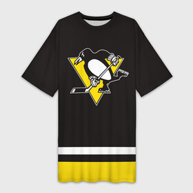 Платье-футболка 3D с принтом Pittsburgh Penguins 2017 ,  |  | nhl | pittsburgh penguins | спорт | хоккей