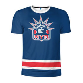 Мужская футболка 3D спортивная с принтом New York Rangers 2017 , 100% полиэстер с улучшенными характеристиками | приталенный силуэт, круглая горловина, широкие плечи, сужается к линии бедра | Тематика изображения на принте: new york rangers | nhl | спорт | хоккей