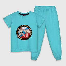 Детская пижама хлопок с принтом армейский рукопашный бой , 100% хлопок |  брюки и футболка прямого кроя, без карманов, на брюках мягкая резинка на поясе и по низу штанин
 | арб | защита | нападение