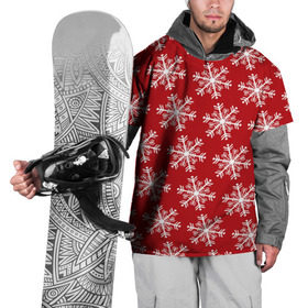 Накидка на куртку 3D с принтом Новогодние Снежинки , 100% полиэстер |  | дед | дед морозо | клаус | новый год | подарки | санта | санта клаус | снег | снеговик | снежинки | холод